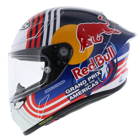 HJC RPHA 1 Red Bull Austin GP Motorcycle Helmet Size XXL - White Blue Red