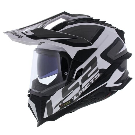LS2 MX701 Explorer Alter Matt Black White - Size XXL - Adventure Motorcycle helmet