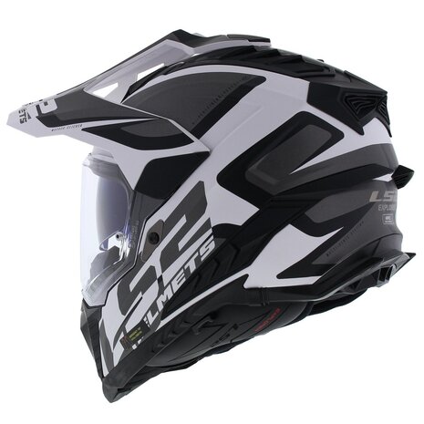 LS2 MX701 Explorer Alter Matt Black White - Size XXL - Adventure Motorcycle helmet