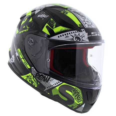 LS2 FF353 Rapid Mini Vignette gloss black hi-vision yellow - Kids M