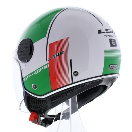 LS2 OF558 Sphere Lux Firm gloss white green red italia