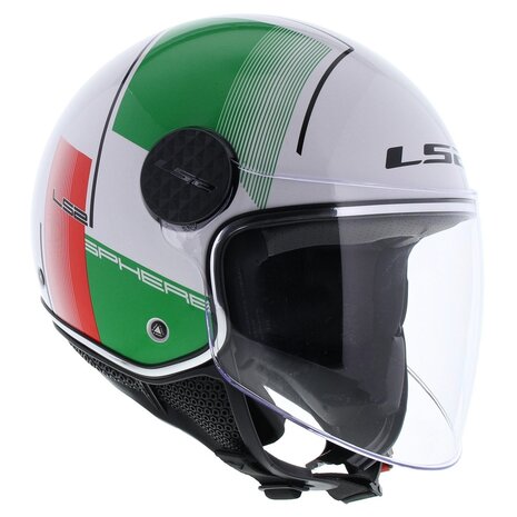 LS2 OF558 Sphere Lux Firm gloss white green red italia