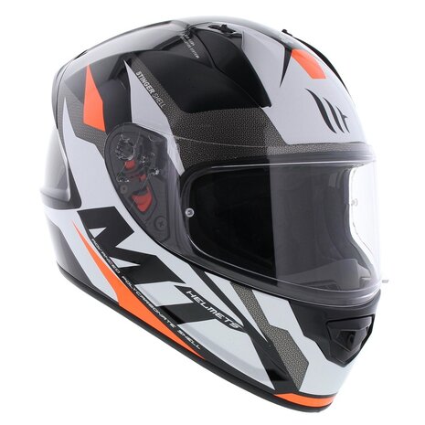 Casco Moto Integral Mt Stinger 2 Zivze B4 Naranja Fluo