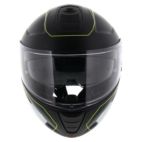 Vito Furio 2 Modular Motorcycle Helmet - matt black white fluo yellow