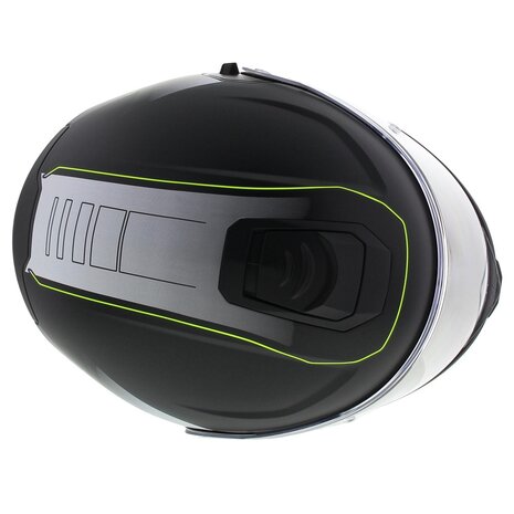 Vito Furio 2 Modular Motorcycle Helmet - matt black white fluo yellow