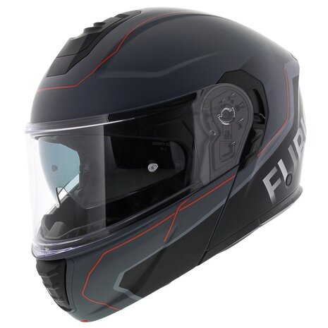 Vito Furio 2 Modular Motorcycle Helmet - matt black red