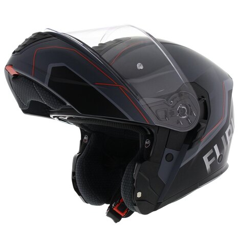 Vito Furio 2 Modular Motorcycle Helmet - matt black red