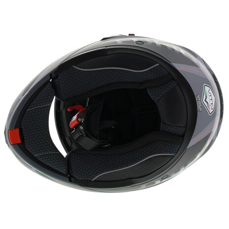 Vito Furio 2 Modular Motorcycle Helmet - matt black red