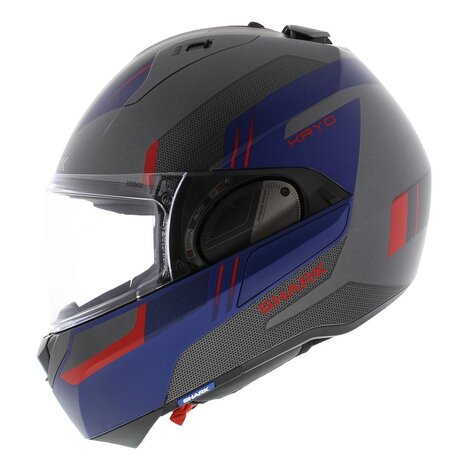 Blue and silver motorcycle deals helmet