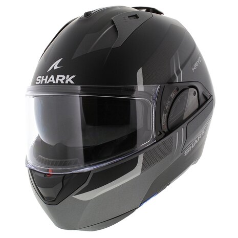 Shark EVO ES Kryd Matt Black Silver - Size S - Flipback motorcycle helmet