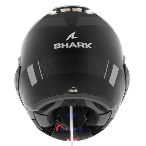 Shark EVO ES Kryd Matt Black Silver - Size S - Flipback motorcycle helmet
