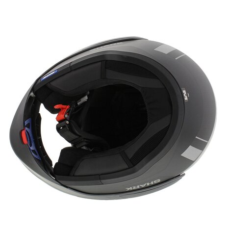 Shark EVO ES Kryd Matt Black Silver - Size S - Flipback motorcycle helmet