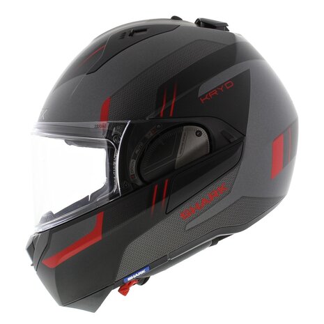 Shark EVO ES Kryd Matt Silver Black Red - Size XS -  Motorcycle helmet