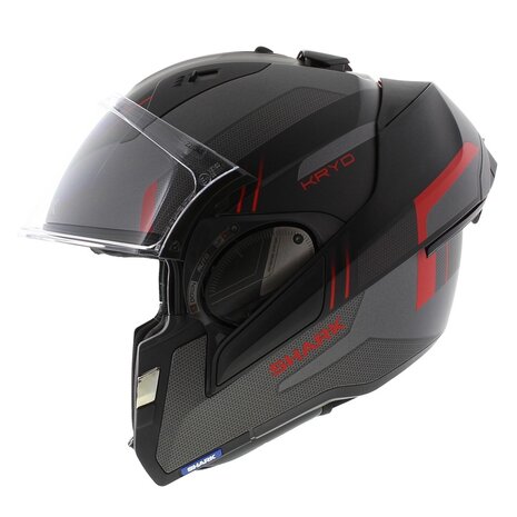 Casque EVO-ES BLANK SHARK Noir mat - , Casque modulable