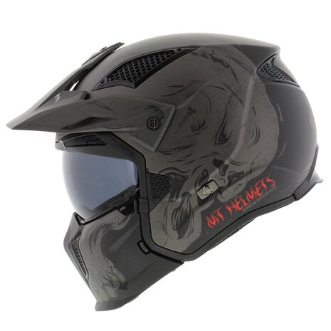 MT Streetfighter SV Darkness helmet matt black grey
