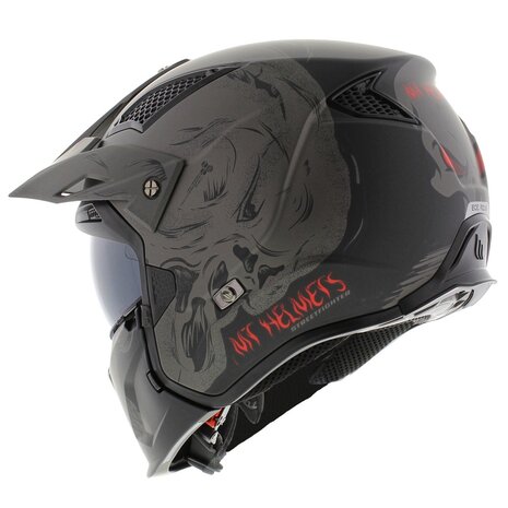 MT Streetfighter SV Darkness helmet matt black grey