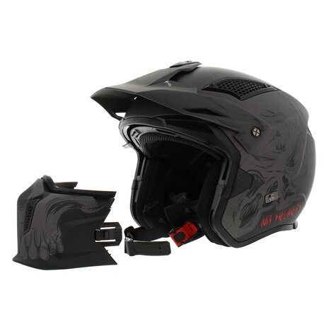 MT Streetfighter SV Darkness helmet matt black grey - Helmetdiscounter