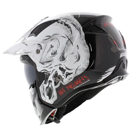 MT Streetfighter SV Darkness helmet gloss black white