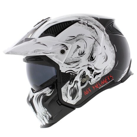 MT Streetfighter SV Darkness helmet gloss black white - Size S