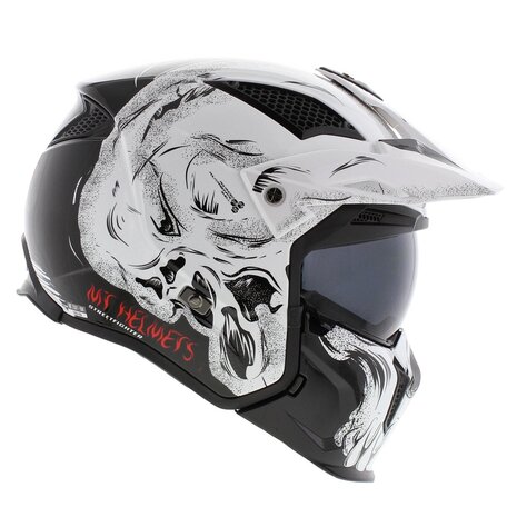 MT Streetfighter SV Darkness helmet gloss black white