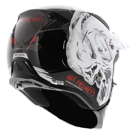 MT Streetfighter SV Darkness helmet gloss black white