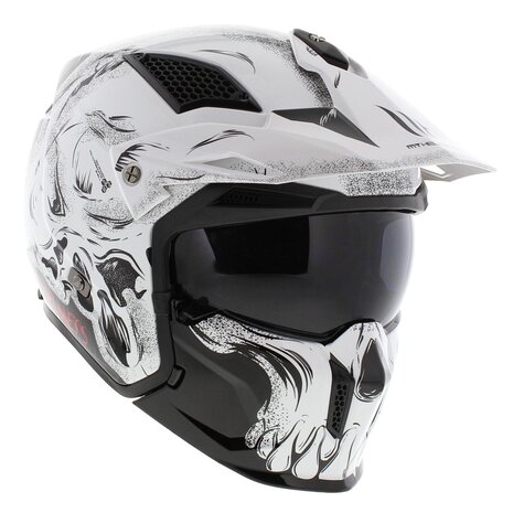 MT Streetfighter SV Darkness helmet gloss black white