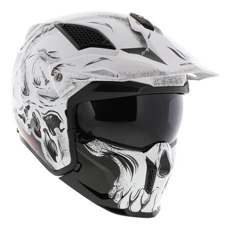 MT Streetfighter SV Darkness helmet gloss black white - Size S