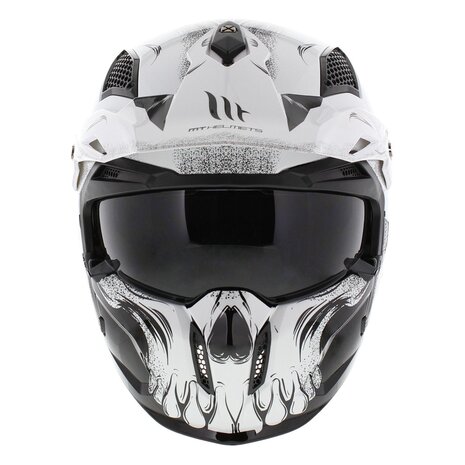 MT Streetfighter SV Darkness helmet gloss black white - Size S