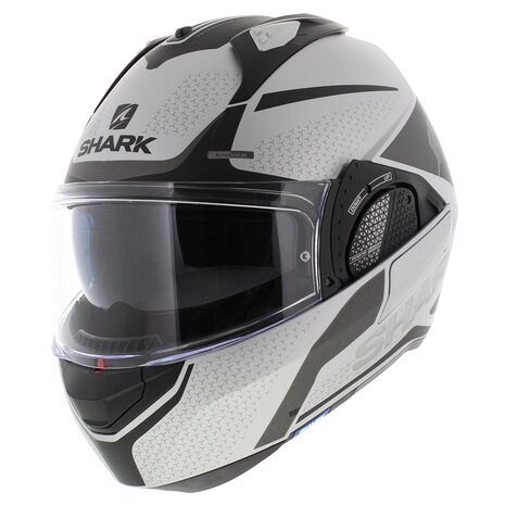 Shark EVO-GT Modular Motorcycle Helmet Encke matt silver anthracite - XS