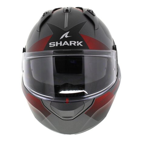 Shark EVO-GT Flip Up Helmet Tekline matt silver black red