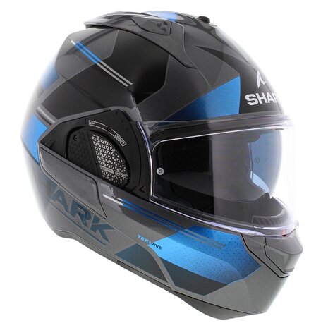 Shark EVO-GT Flip Up Helmet Tekline silver blue black