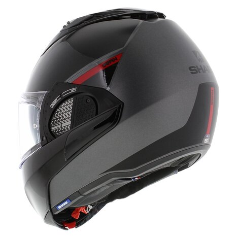 Shark EVO GT Modular Helmet Sean anthracite black red