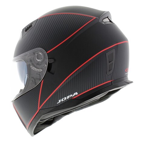 Jopa Sonic fullface helmet matt black red with sunvisor