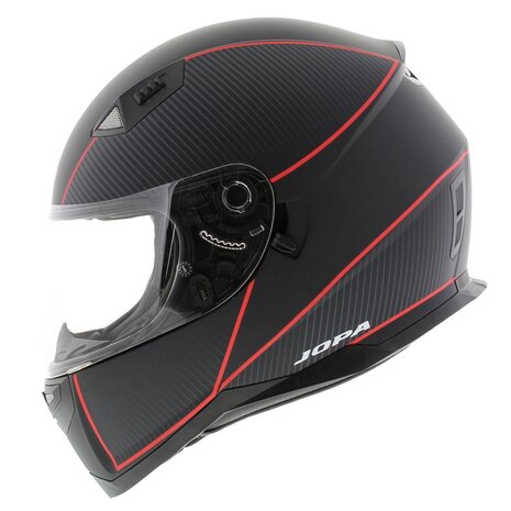 Jopa Sonic fullface helmet matt black red with sunvisor