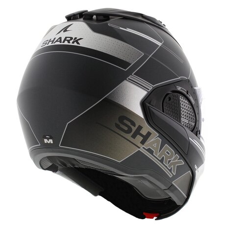 Shark EVO-GT Flip Up Helmet Tekline matt black silver