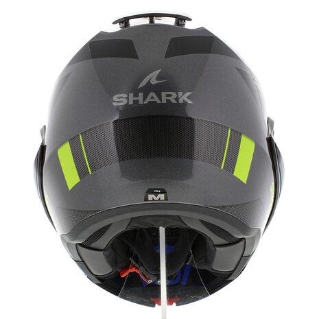 Shark EVO ES Kryd Anthracite Black Yellow - Size XS - Motorcycle modular flip back helmet