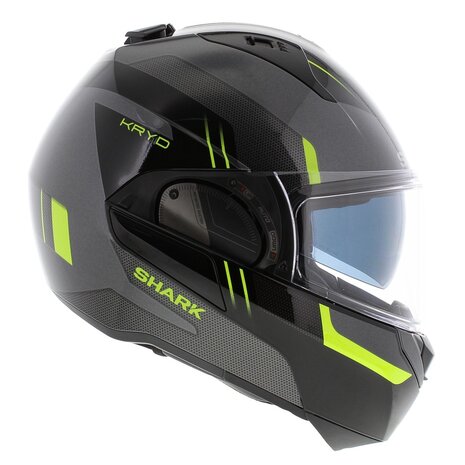 Shark EVO ES Kryd Anthracite Black Yellow - Motorcycle modular flip back helmet