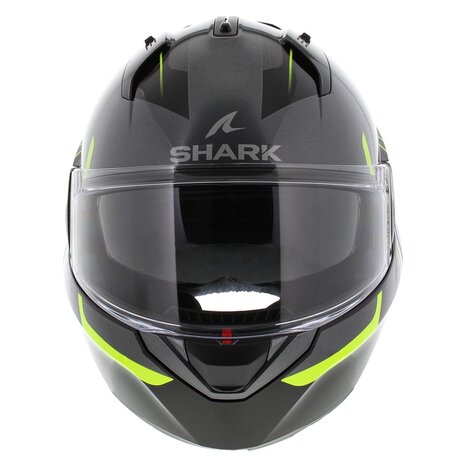 Shark EVO ES Kryd Anthracite Black Yellow - Size XS - Motorcycle modular flip back helmet