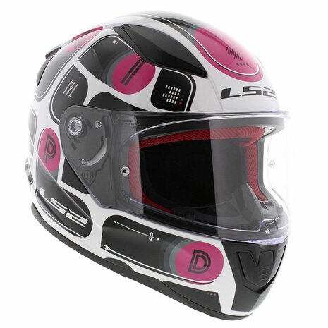 LS2 FF353 Rapid Brick gloss black pink white