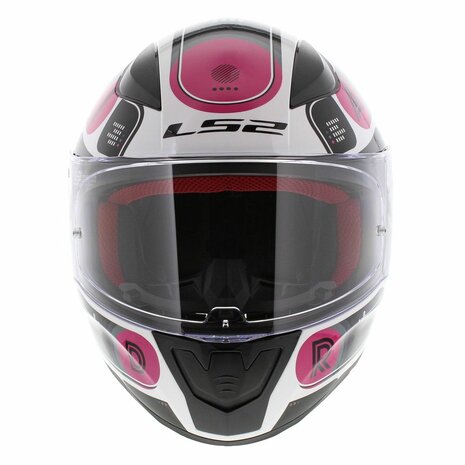 LS2 FF353 Rapid helmet Brick gloss black pink white - Size XS