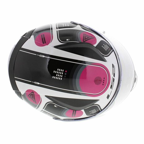 LS2 FF353 Rapid helmet Brick gloss black pink white - Size XS