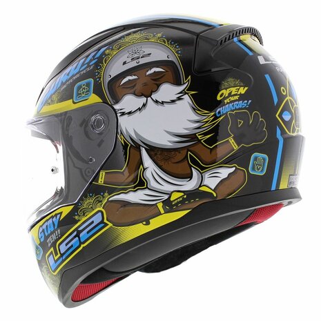 LS2 FF353 Rapid helmet Buddha black yellow - Size XS
