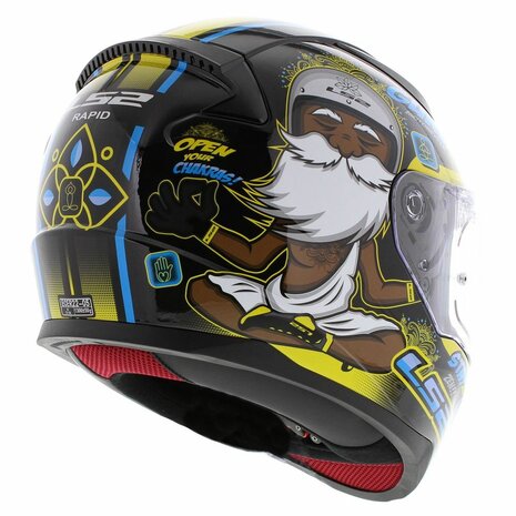LS2 FF353 Rapid helmet Buddha black yellow - Size XS