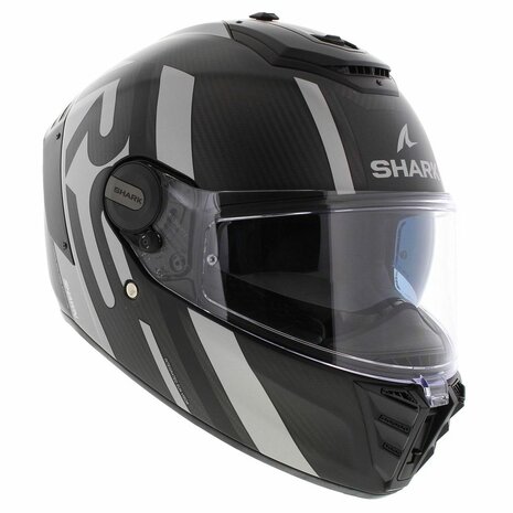 Shark Spartan RS carbon Shawn matt black silver