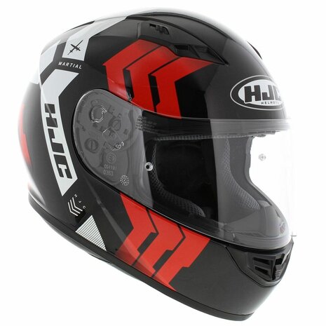 HJC CS15 Martial motorcycle helmet gloss black white red