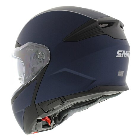 SMK Gullwing Modular Motorcycle Helmet - matt blue