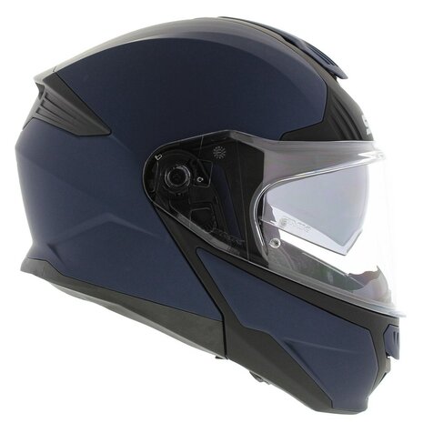 SMK Gullwing Modular Motorcycle Helmet - matt blue