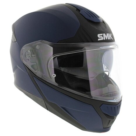 SMK Gullwing Modular Motorcycle Helmet - matt blue