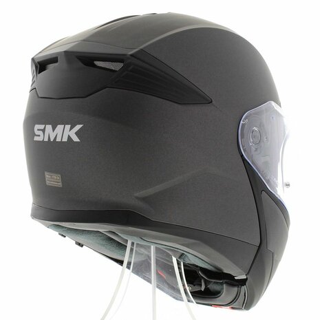 SMK Gullwing Modular Motorcycle Helmet - matt titanium grey