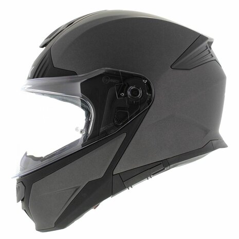 SMK Gullwing Modular Motorcycle Helmet - matt titanium grey